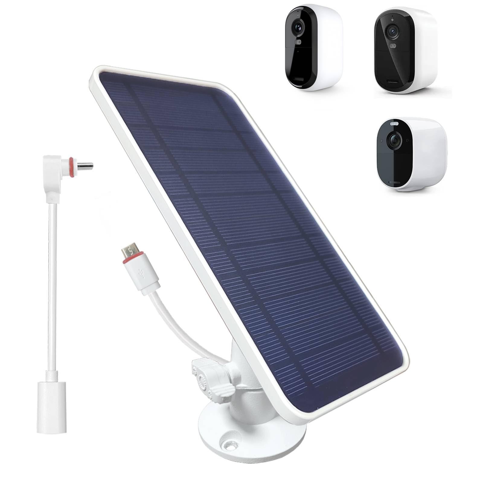 Solar Panel for Arlo Essential 2K/XL Cameras – 13FT Weatherproof Cable & Mount