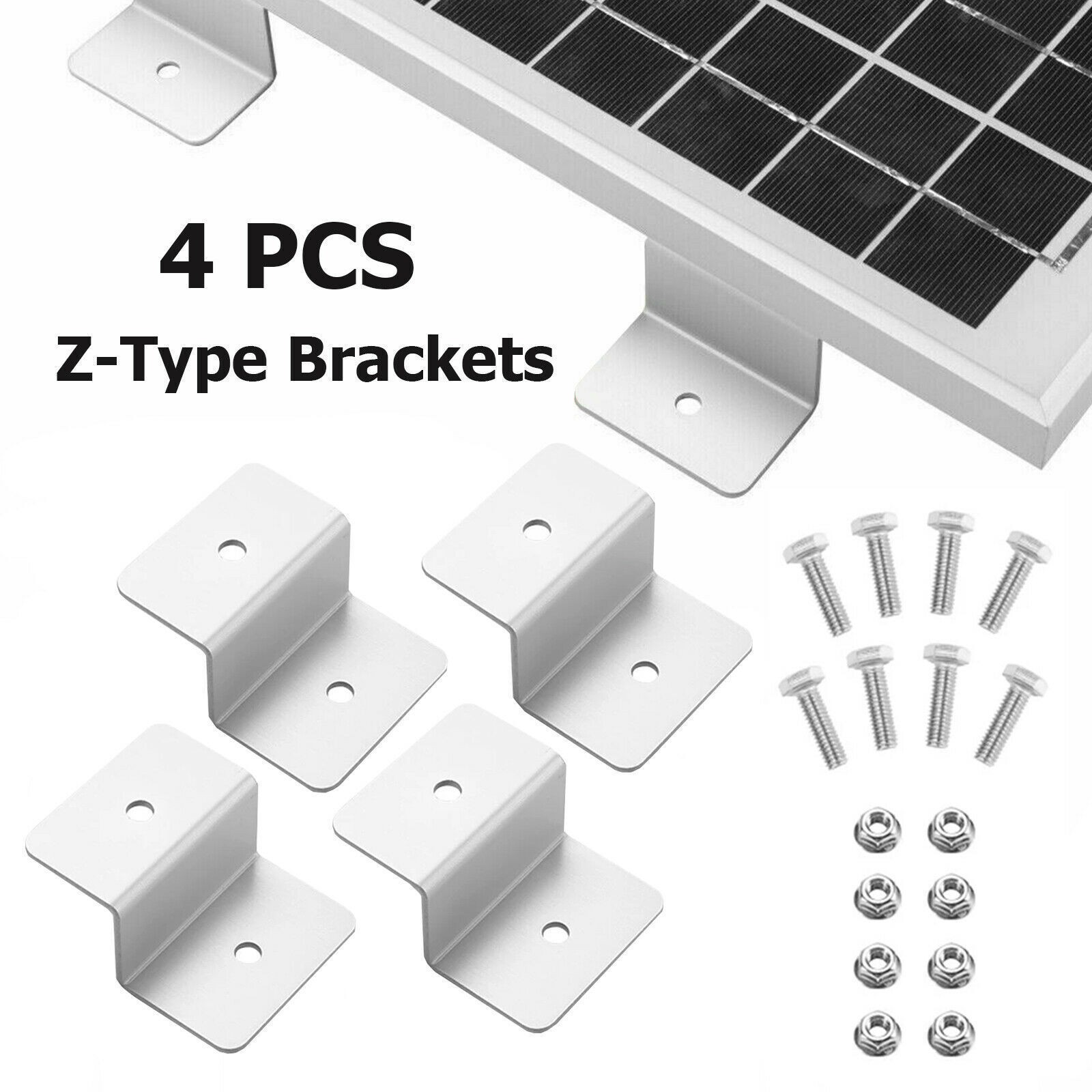 16X SOLAR PANEL Z BRACKET MOUNT MOUNTING SET RV BOAT FLAT ROOF WALL ALUMINIUM US