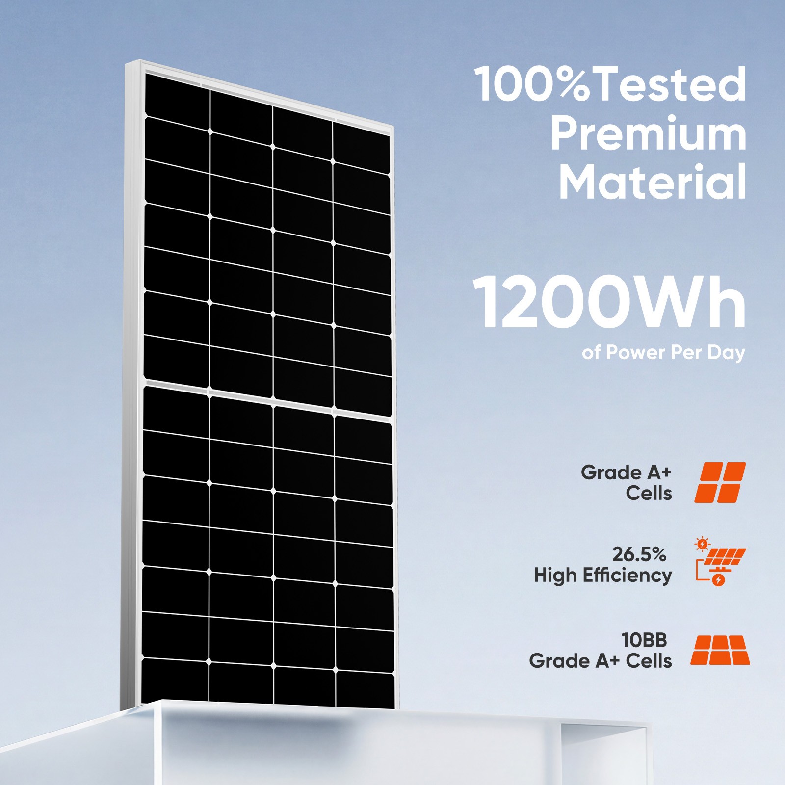 300W 12V Monocrystalline Solar Panel for Home RV Trailer Off Grid Boat Caravan