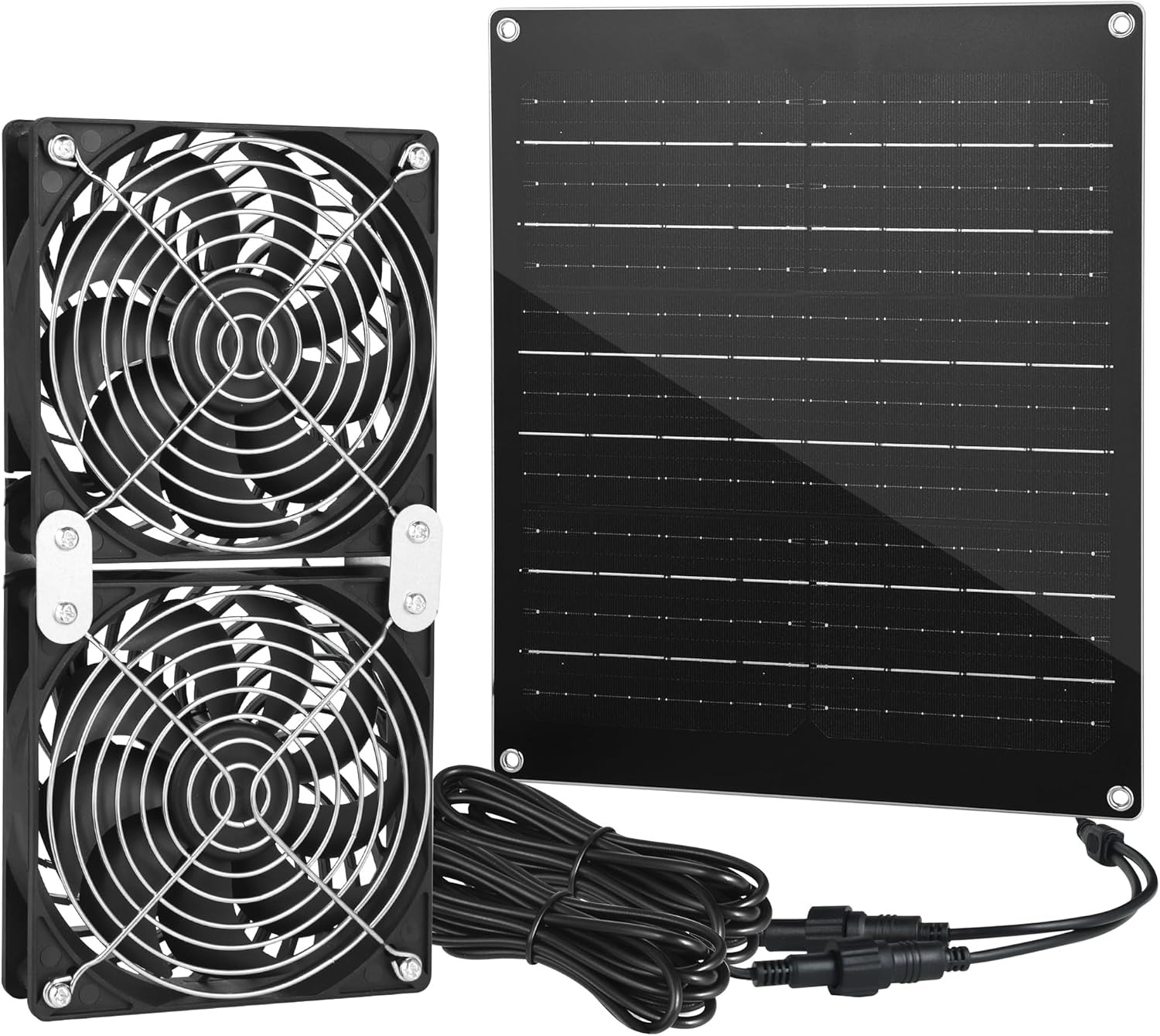 Solar Fan, 30W Solar Powered Fan, Solar Panel Fan Kit, IPX7 Waterproof Fans Exha
