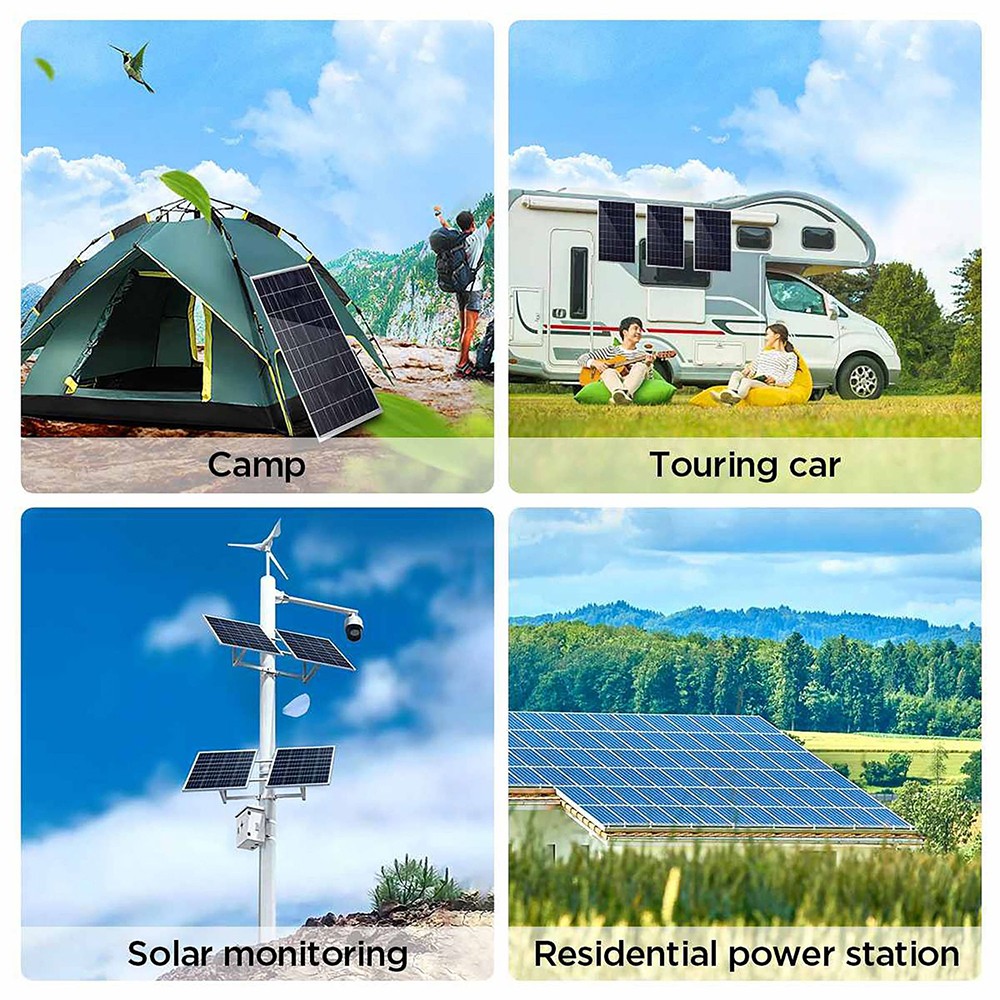 30W Solar Panel 12V Battery Charger Kit 100A Controller Maintainer Boat Car RV