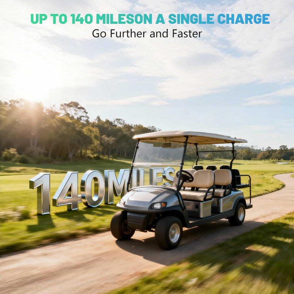 48V 300Ah Lithium Golf Cart Battery 200A BMS 6000+Cycles APP Charger Monitor Set