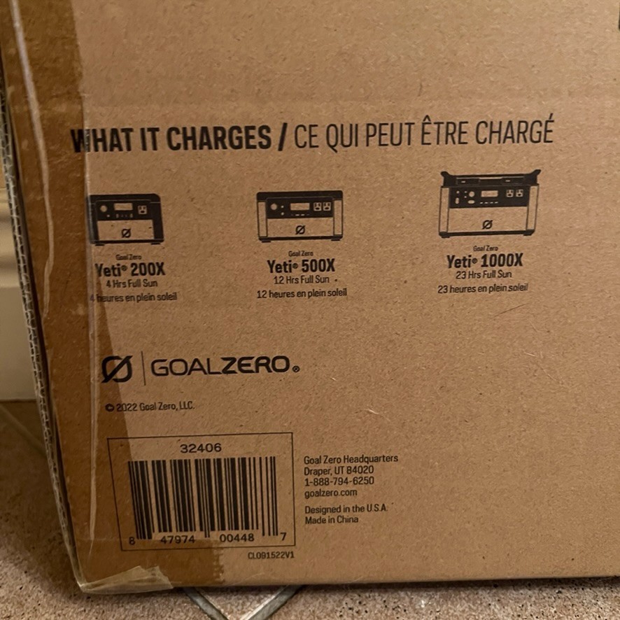 Goal Zero Boulder Monocrystalline 50 Watt 50W Solar Panel Black * NIB NEW!