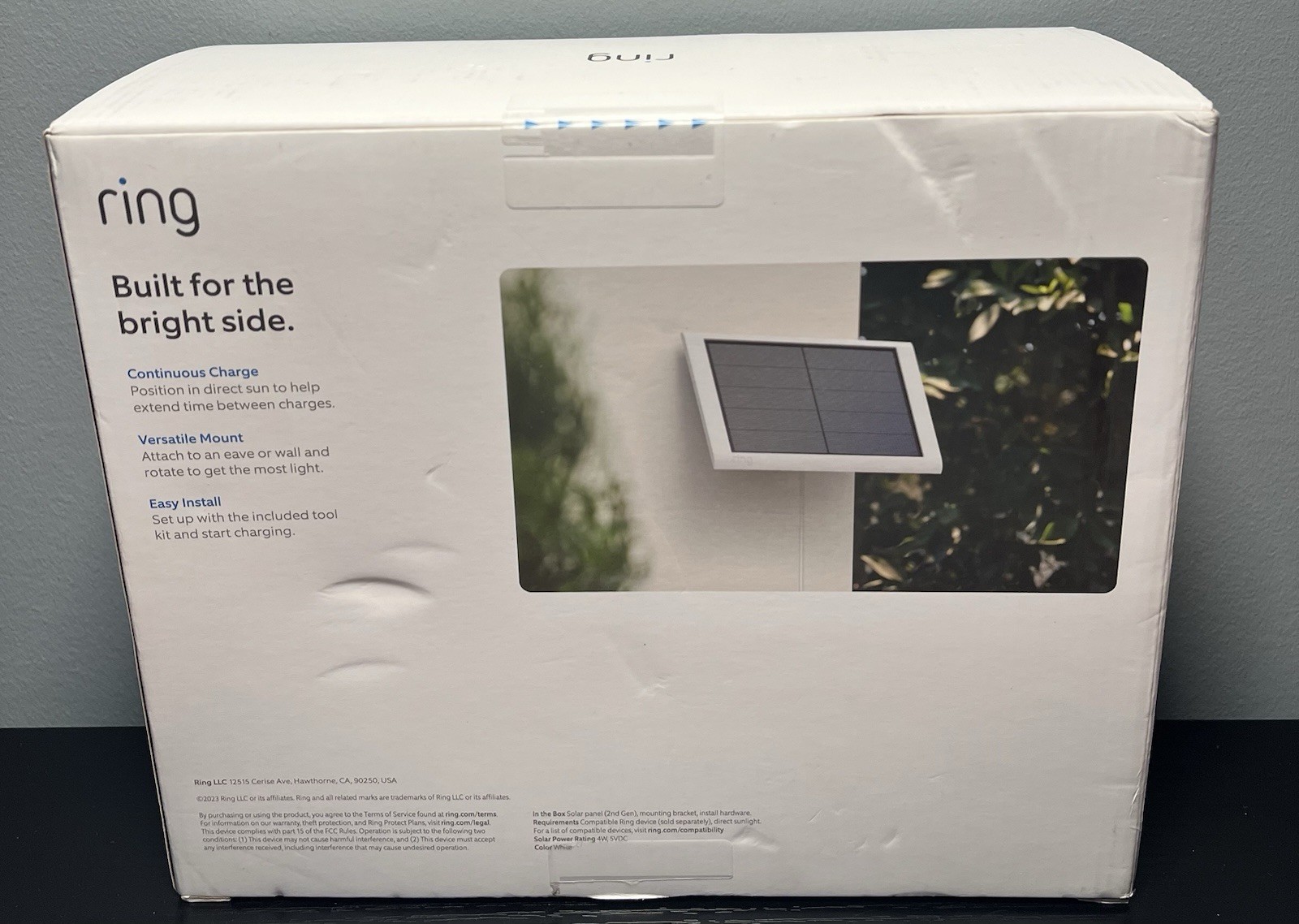 Ring 2nd Generation 4W Solar Panel for Select Ring Security Cameras – White