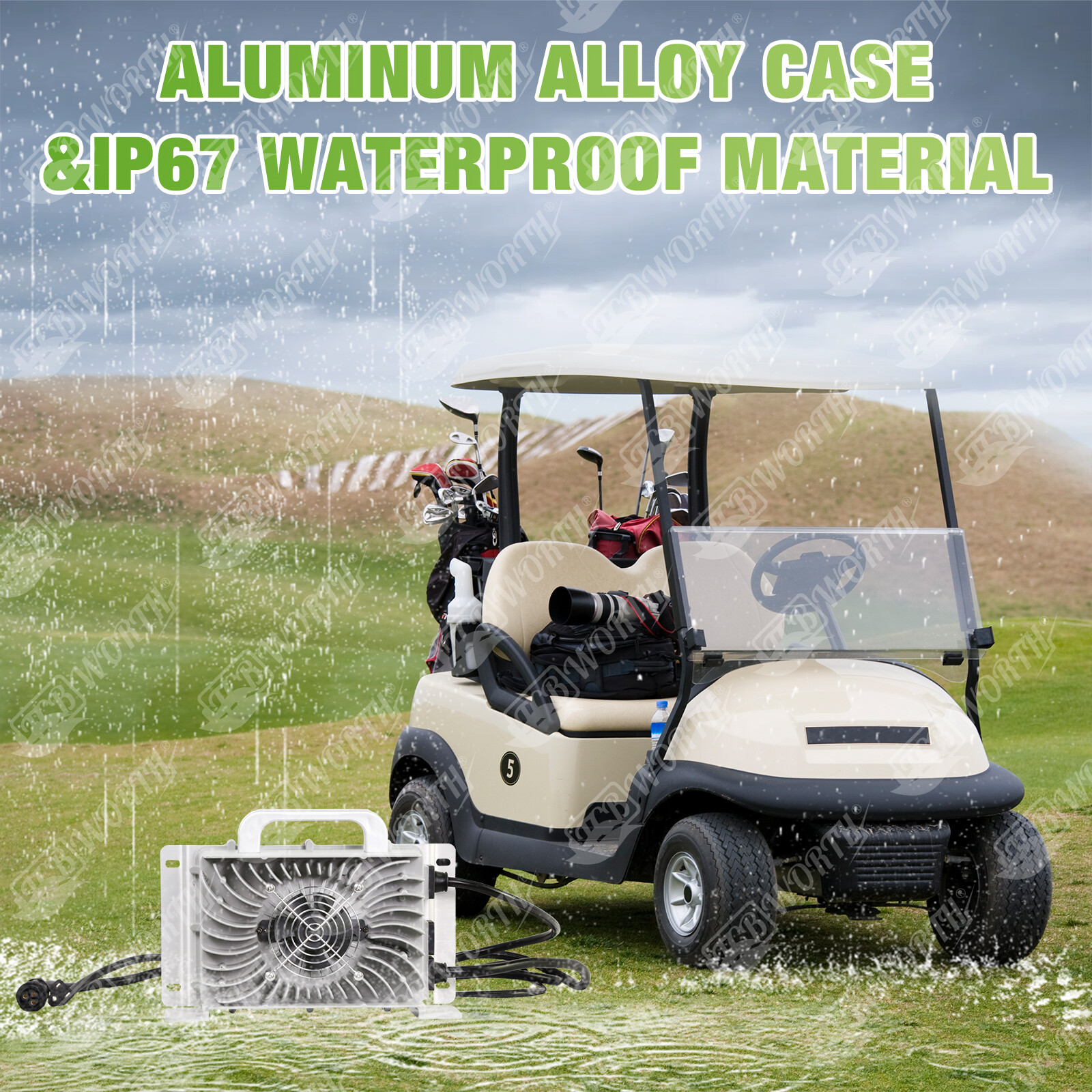 36V 100Ah Golf Cart Lithium LiFePO4 Battery 200A BMS Deep Cycle 10Years-Lifetime