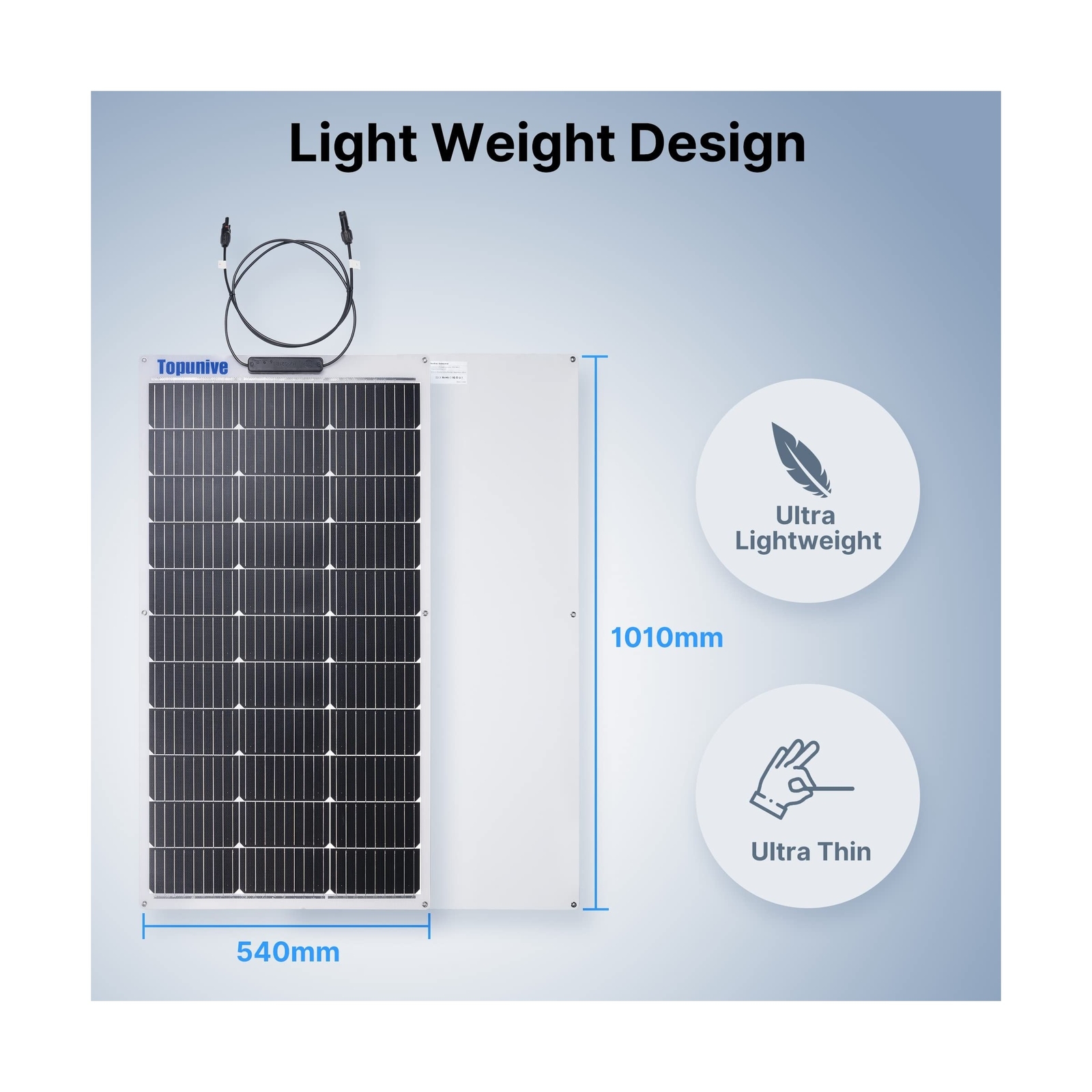 2PCS 100W 12V Flexible Solar Panel 9BB Monocrystalline Cell 12 Volt Semi-Flex…