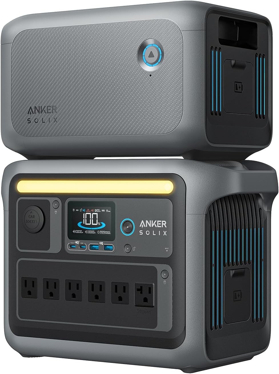 C1000 Portable Power, 1800W (Peak 2400W) Solar Generator, Full Charge in 58 Min