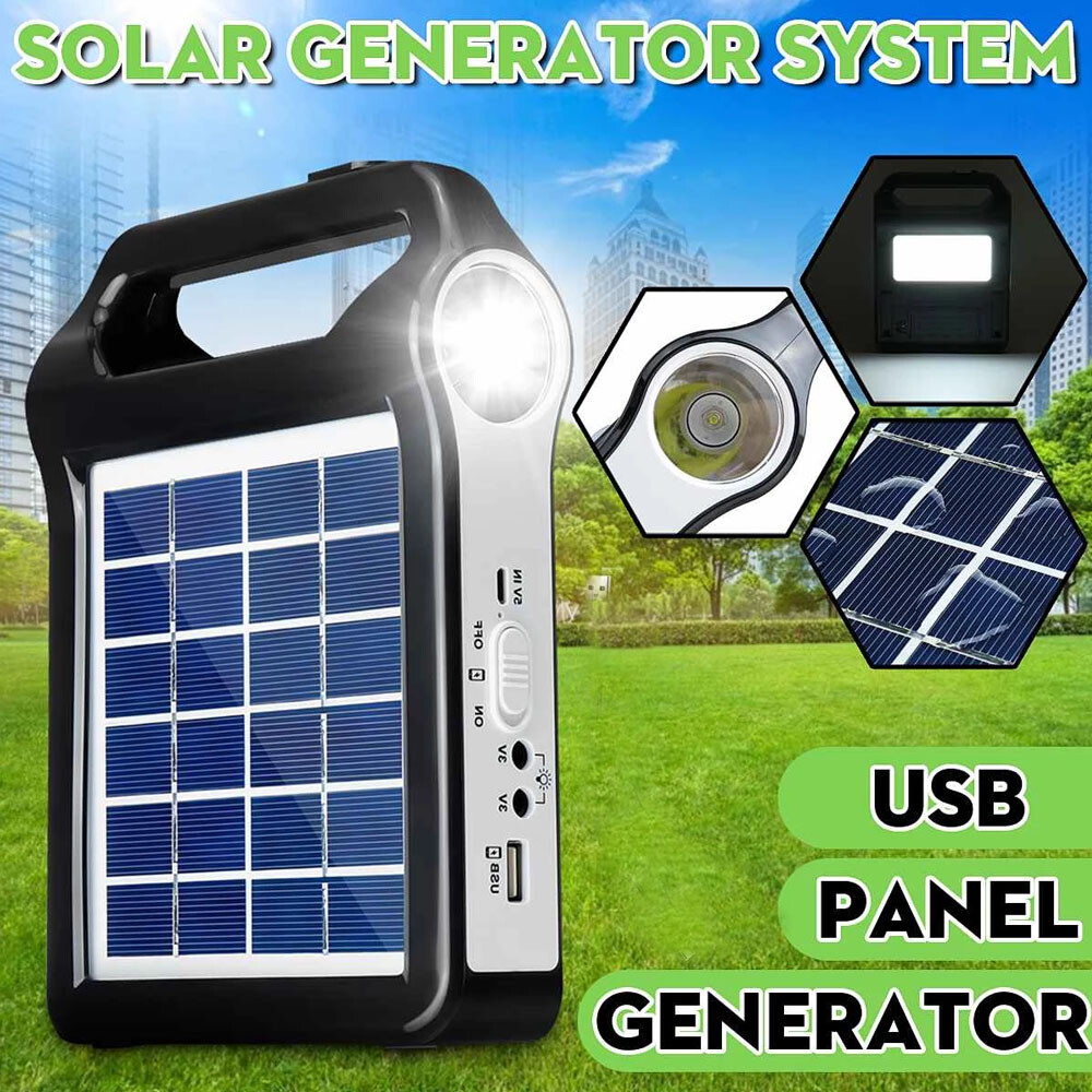 Solar Generator Panel Power Bank Outlet Camping Emergency Portable Power Station