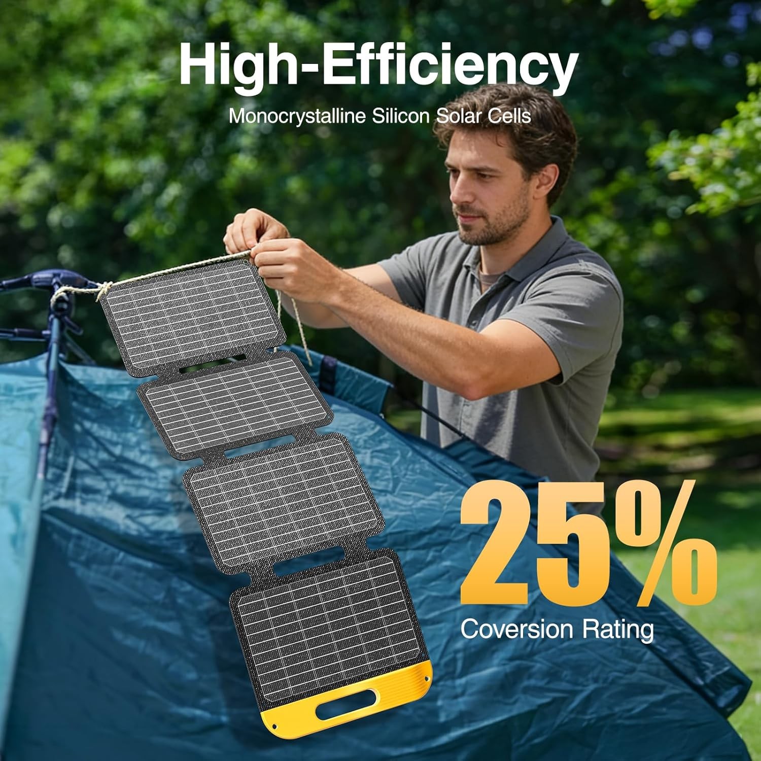 VTOMAN VS40 Portable Solar Panel 40W 13.9V, 25% High Efficiency Foldable Solar