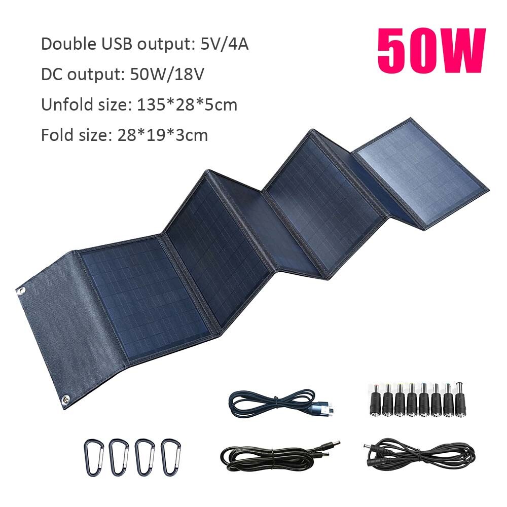 Portable Foldable Solar Panel Charger Power Supply USB DC For Phone Laptop Drone