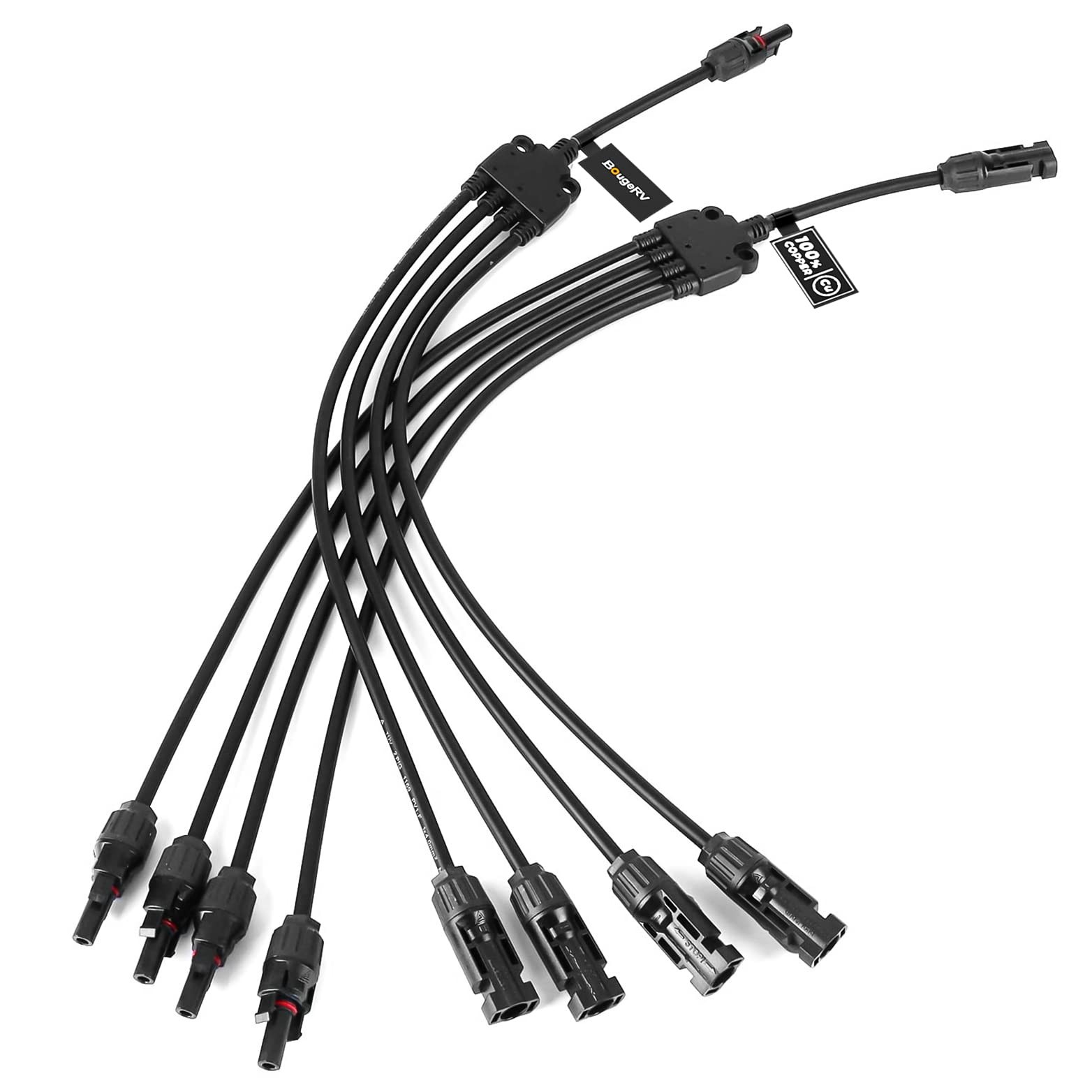Solar Y Branch Connectors Parallel M FFFF F MMMM PV Cable Wire 1 to 4 M/F