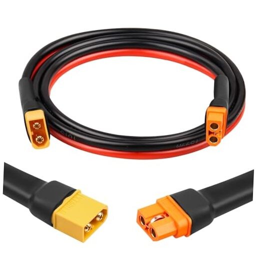 XT60i to XT60 Extension Cable 10AWG XT60i Female to XT60 Male Connector 3FT