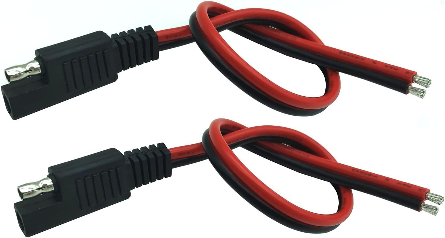 1Ft 14AWG SAE Power Extension Cable – Quick Disconnect for Vehicles & Solar
