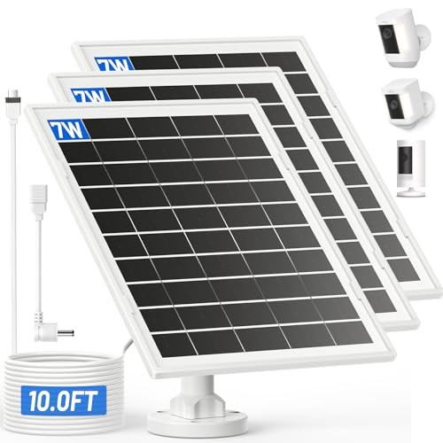 7W Solar Panel for Ring,Solar Charger Works for Ring, 3 Non-integrated Design
