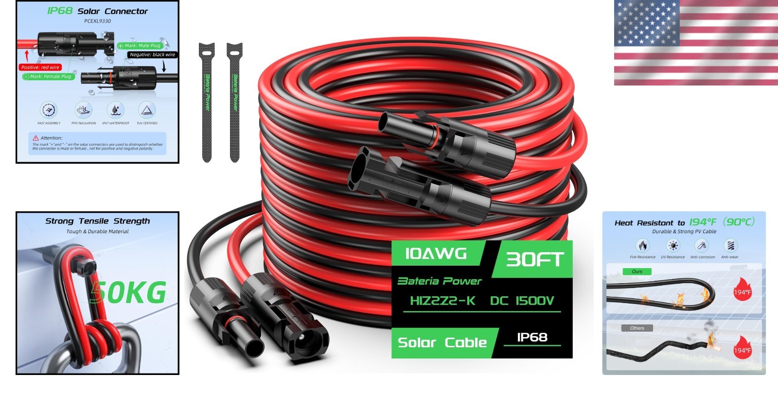 Professional Grade Solar Extension Wire