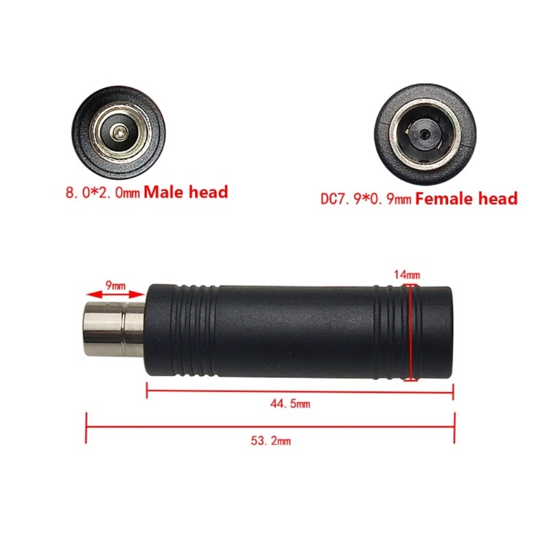 Flexible DC7909 Female To DC8020 Male Charging Adapter For Various Electrical