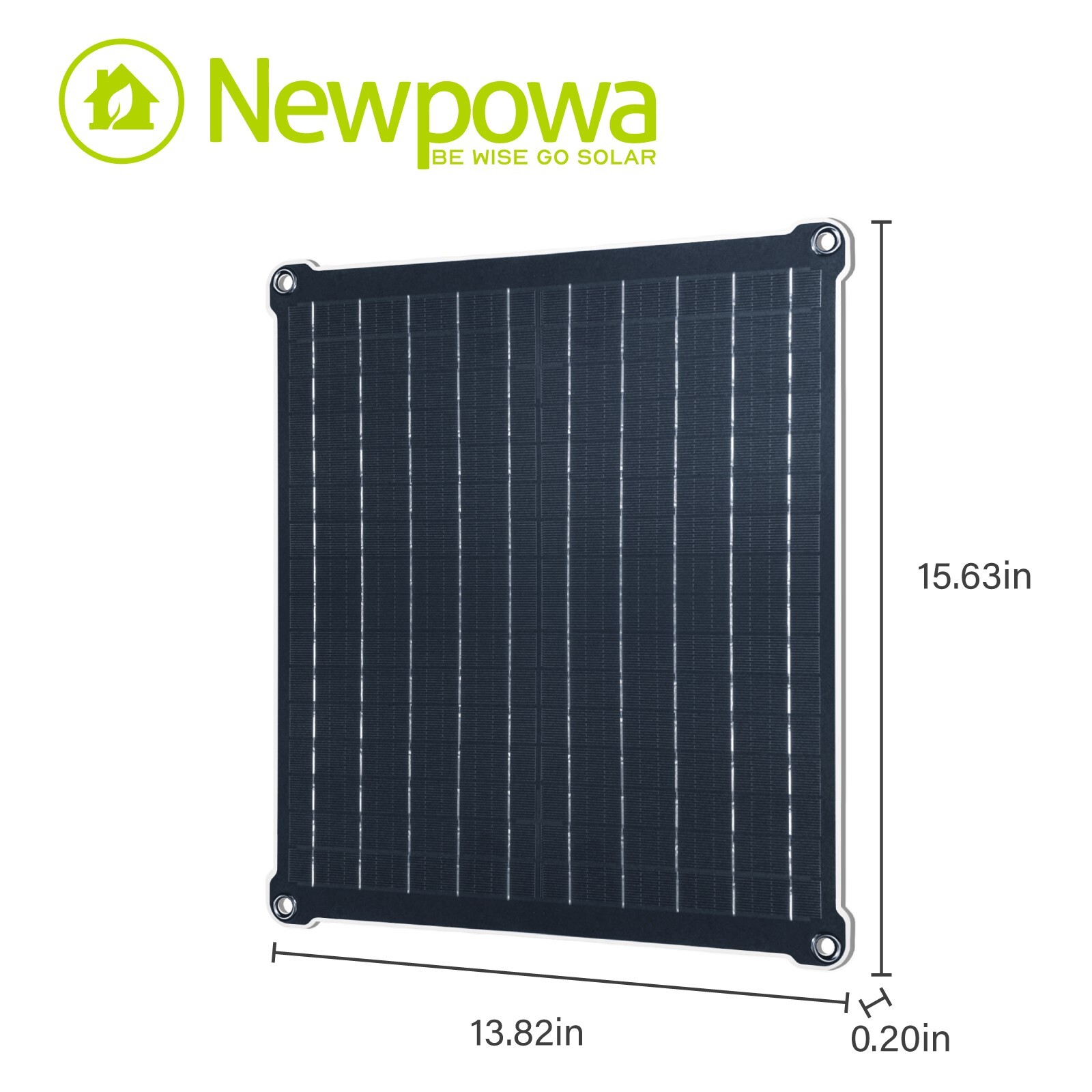 Newpowa 20W 12V Portable Solar Battery Trickle Charging Camping CAR RV Marine