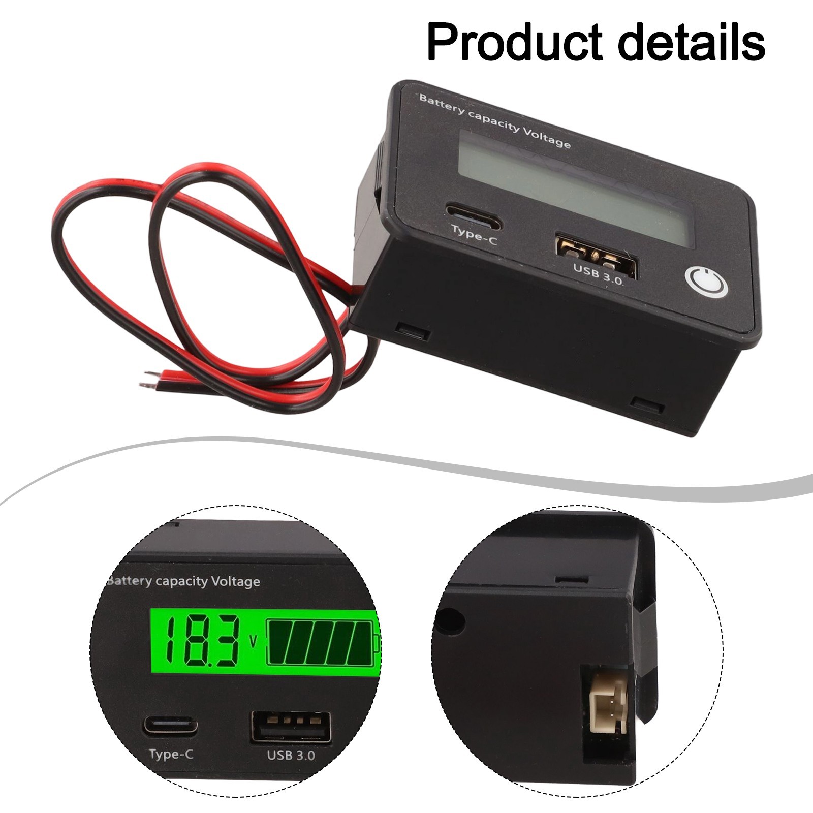 DC8 30V Voltage Battery Capacity Indicator for Car and Motorcycle Application