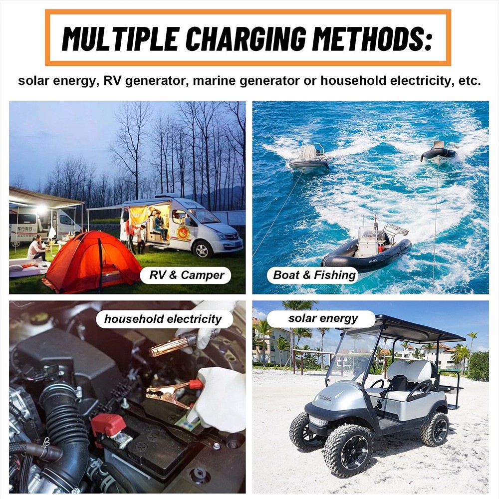 12V 100Ah LiFePO4 Lithium Battery Deep Cycle for Solar Panel RV Off-grid Marine