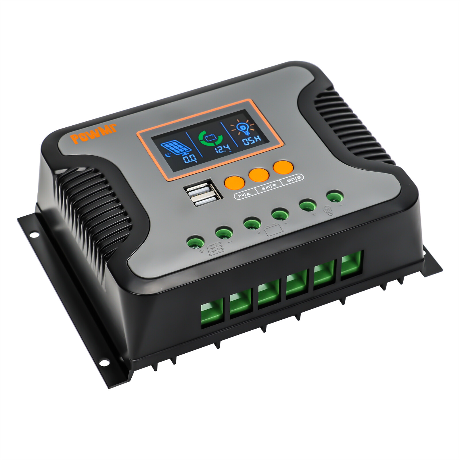 30A 60A 80A Solar Panel Charge Controller 12/24/36/48V LCD Display Regulator USB