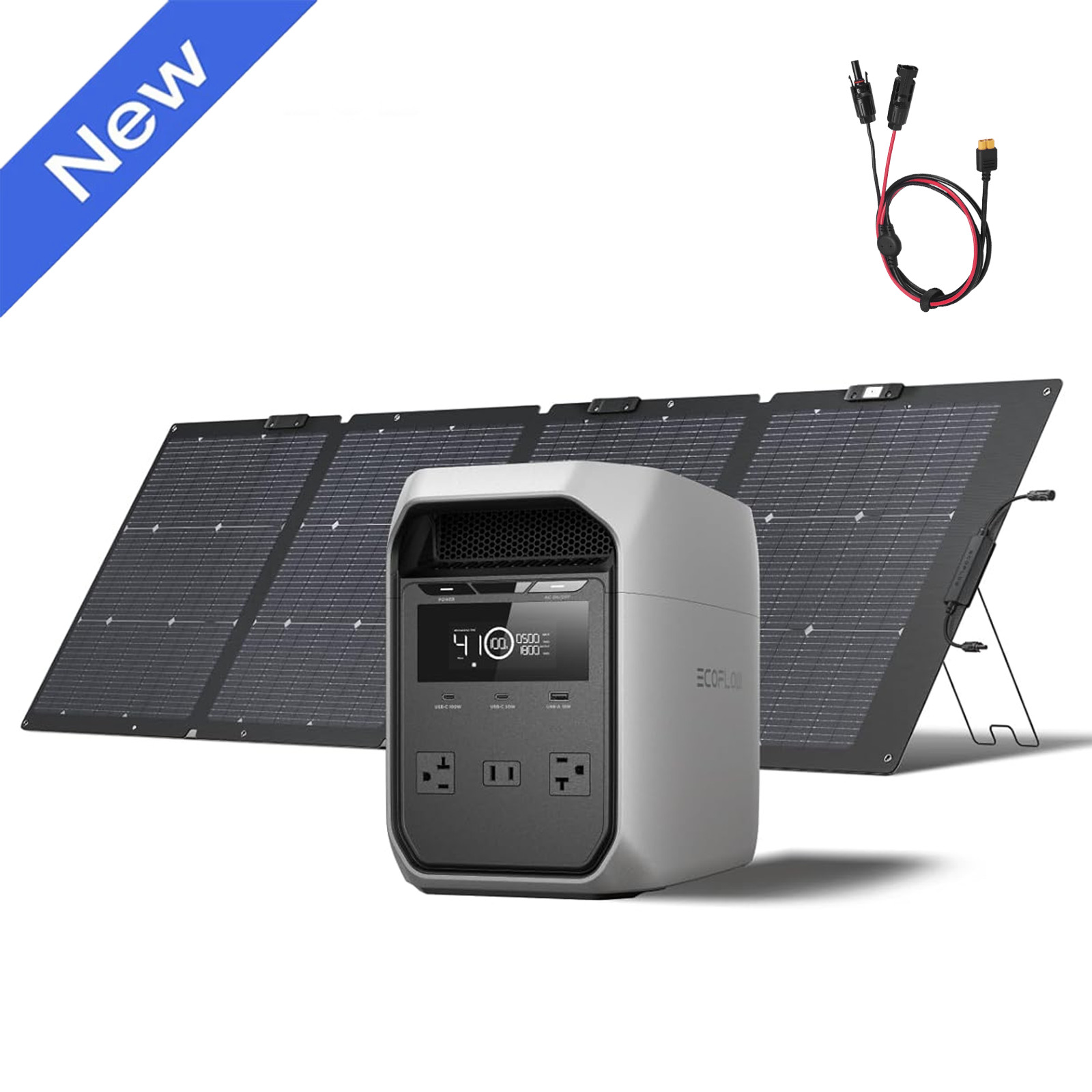 EcoFlow DELTA 3 Classic 1024Wh Portable Power Station with 220W Solar Panel