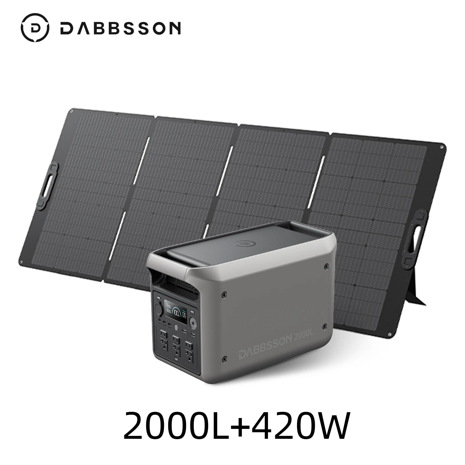 🔥Dabbsson 2200W Solar Generator 2048Wh Portable Power Station &420W Solar Panel