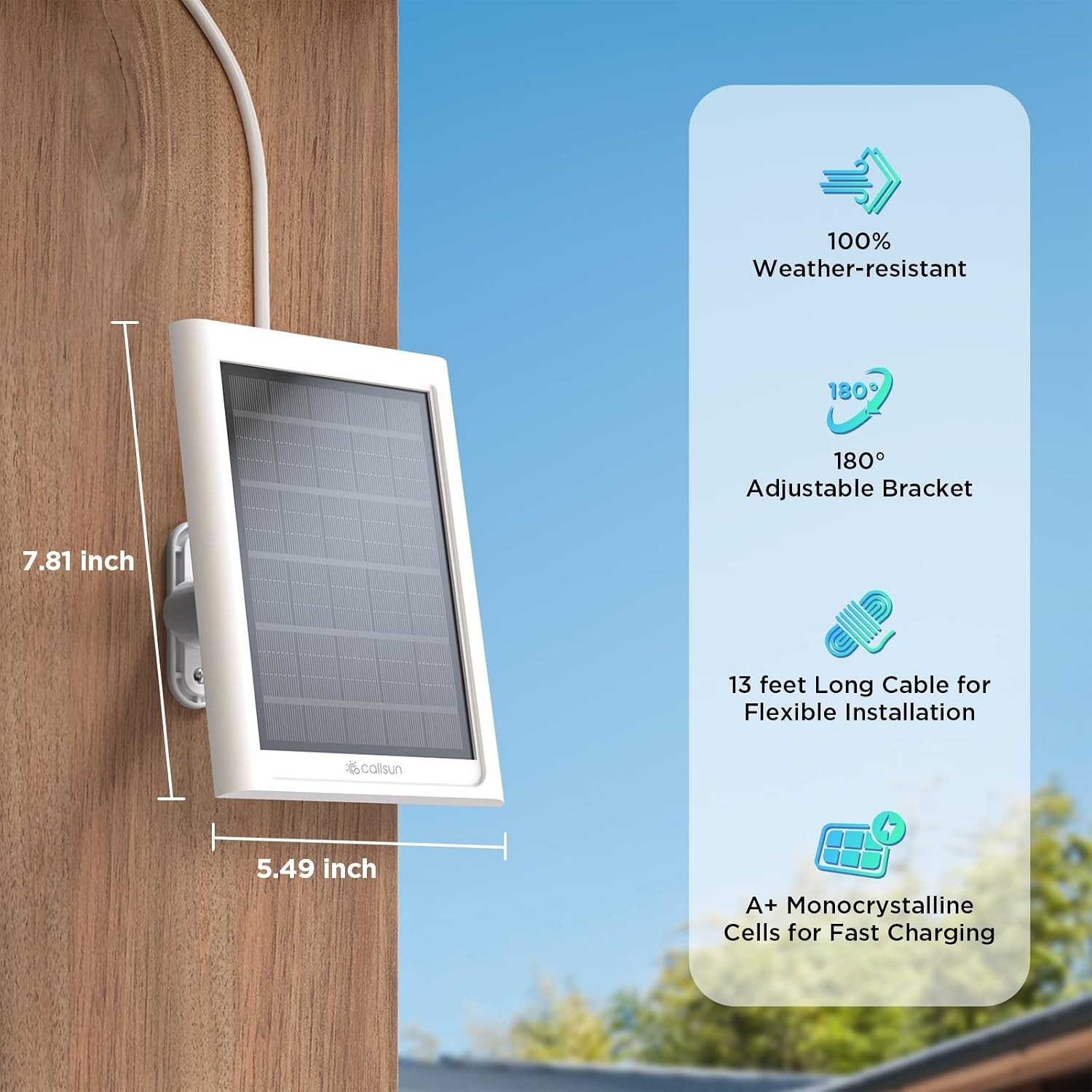 2 Pack Ring Solar Panel Charger – Waterproof | Easy Install & 13ft Cable