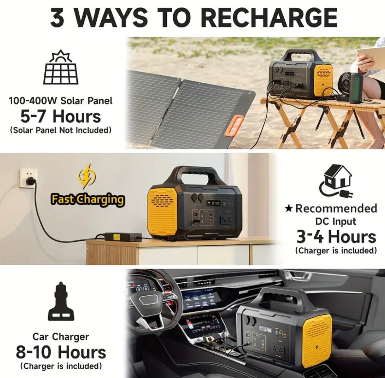 1000W Portable Power Station FlashFish-1075Wh