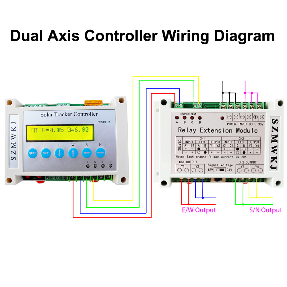 Solar Panel Tracker Dual Axis Tracking LCD Controller &Light Sensor+Relay Module