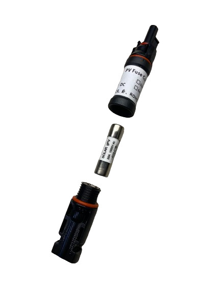 15A Solar Fuse Holder IP68 Waterproof Connector 1000V, for Solar System, Male Fe