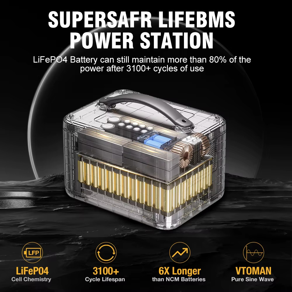 JUMP 2200 / JUMP 1800 Portable Power Station 828/1548Wh Lifep04 Battery Solar Ge