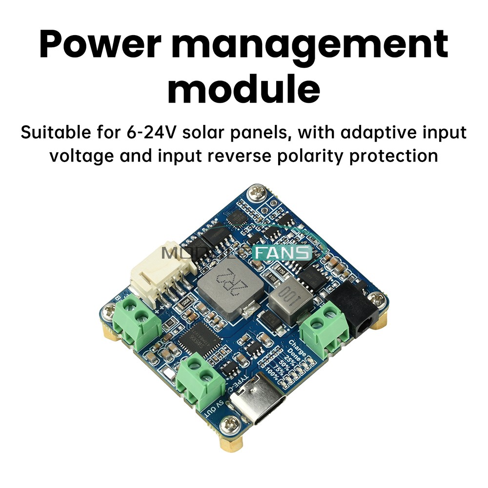 6-24V Solar Panel Power Management Module 5V 3A Supports MPPT, PD QC FCP SFCP