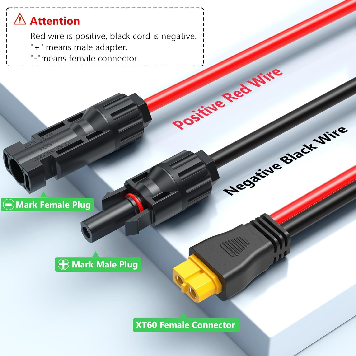 10AWG XT60 Solar Cable- Solar to XT60 Cable 3 10 15 20 25 40 50FT Extension Cabl