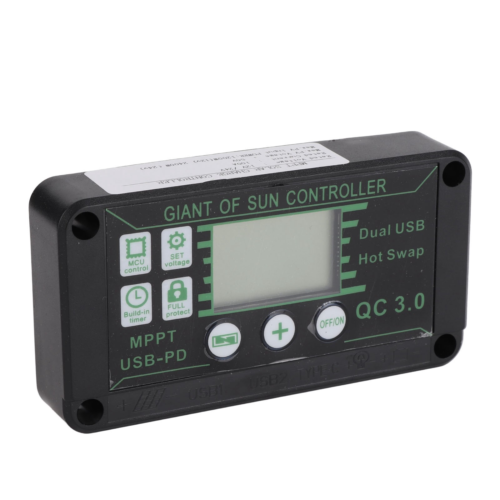 MPPT 100A 600W Solar Charge Controller 15W 18V Solar Panel Kit for Outdoor Use