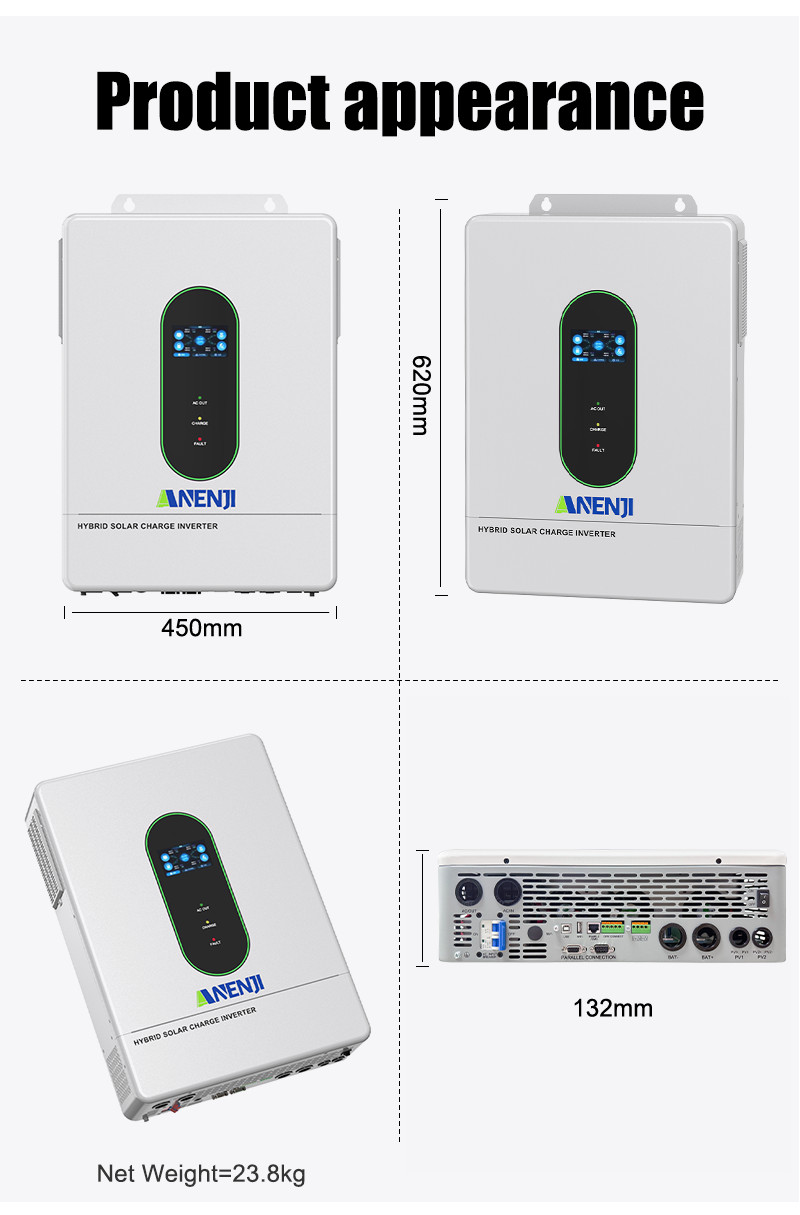 16kWh 48V 314AH LiFePO4 Battery + 12000kw 48V Solar Hybrid Inverter 120V/240V