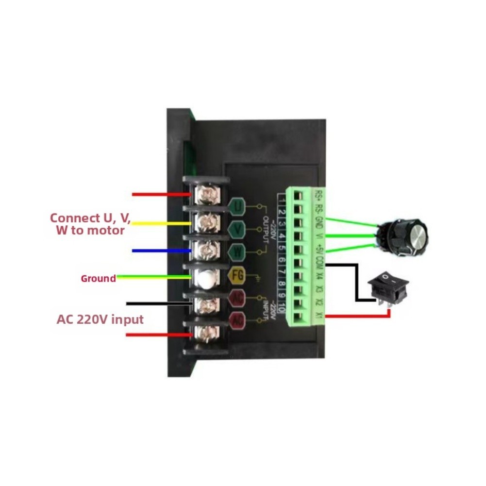 VFD Inverter Three-phase Output Under-voltage Protection Over-current Protection