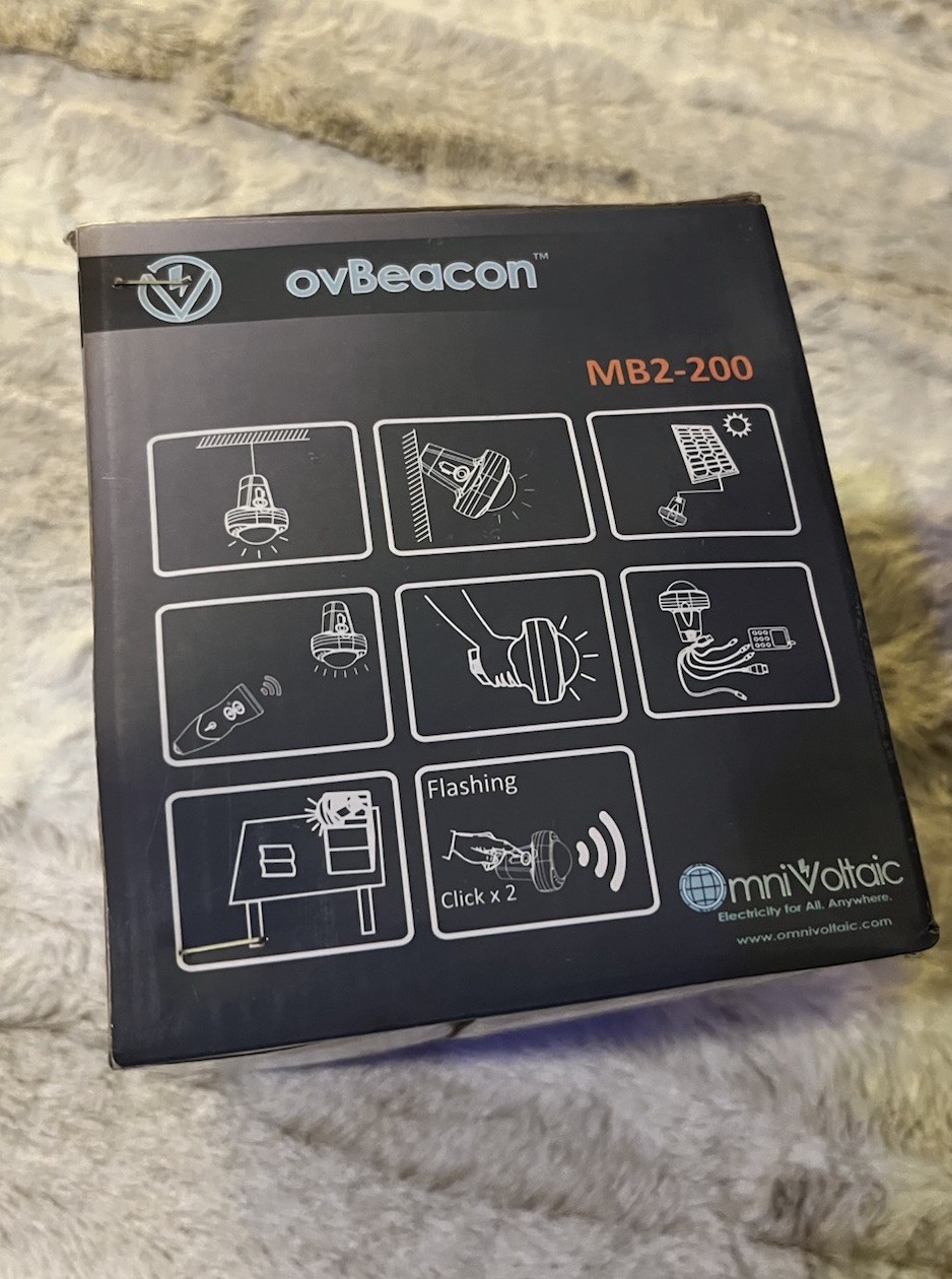 ovBeacon MB2-200 Solar LED Kit Lithium Battery Indoor/Outdoor