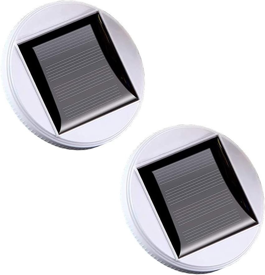 2 Pack Solar Panel Top Replacement for Table Lights, Color Changing Solar Mos…