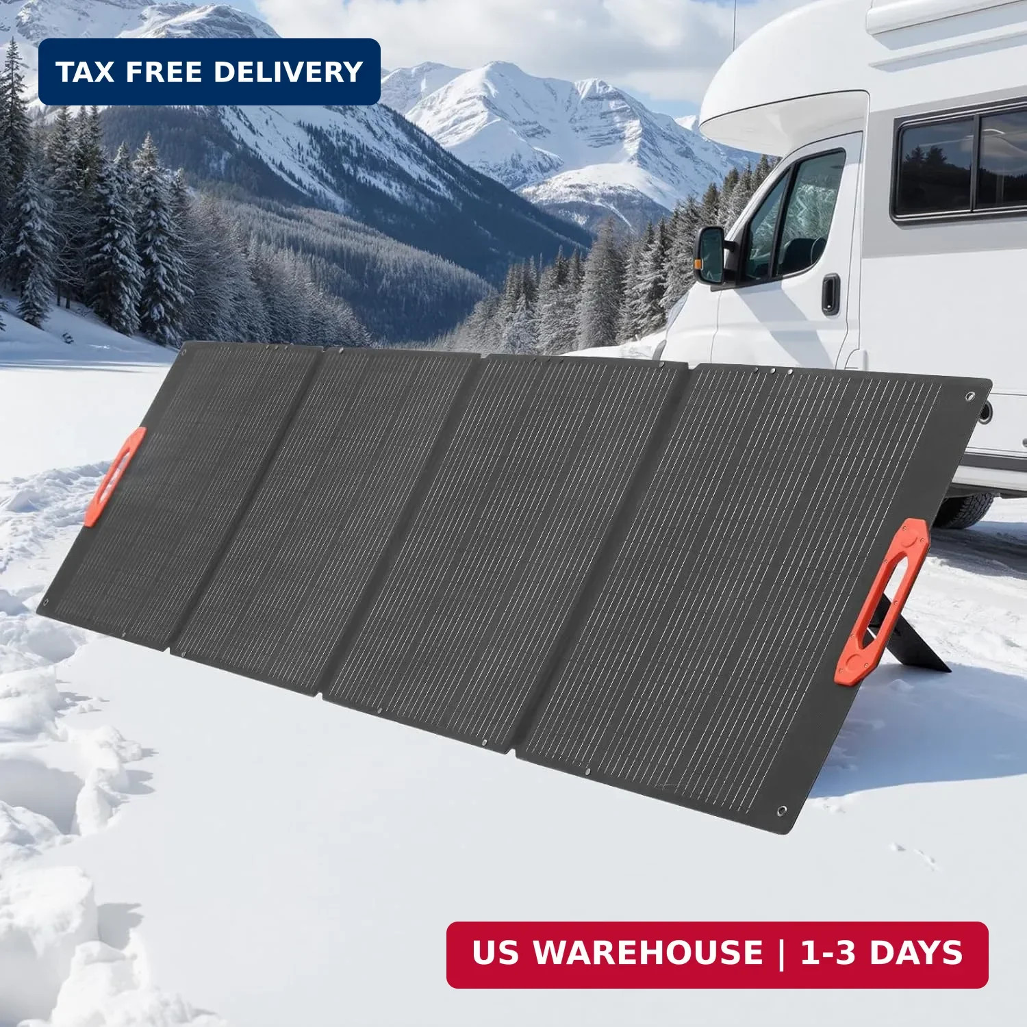 VEVOR 300W Foldable Monocrystalline Solar Panel, 23% High-Efficiency Portable Mo