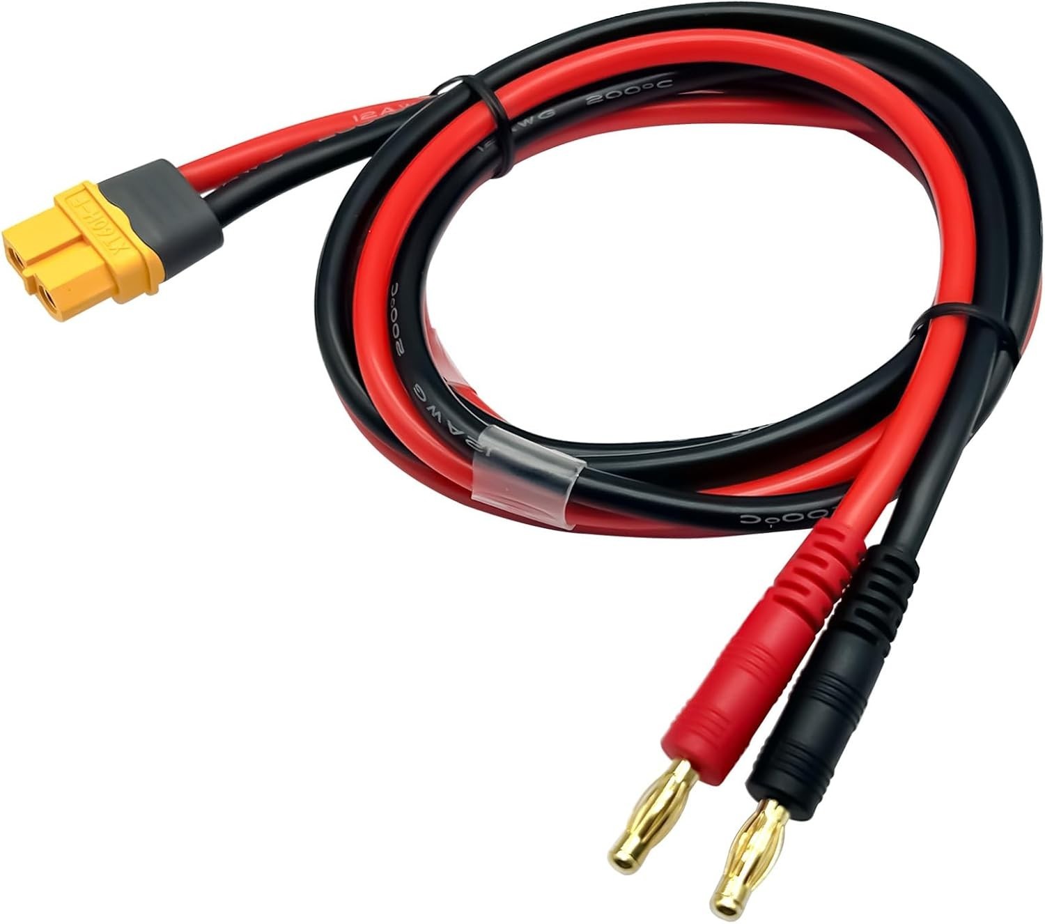 3FT/1M XT60H Connector Adapter to 4mm Banana Plugs – Durable & Fast Charge