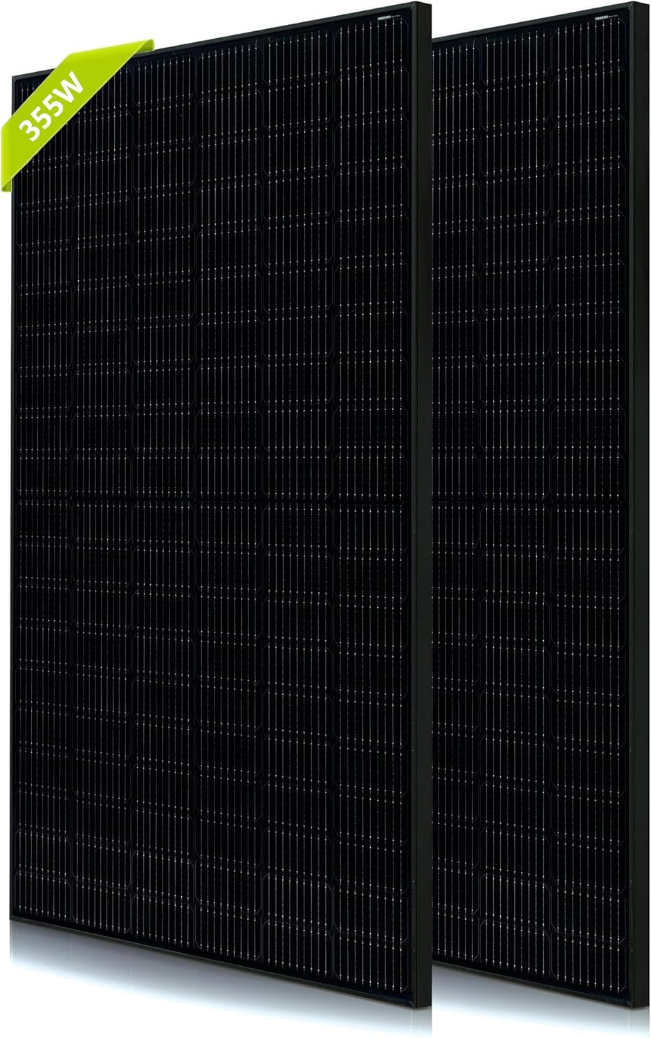 2PCS Solar Panels 360 355 Watt 24 Volt, Total 720W High-Efficiency Half Cell Mon