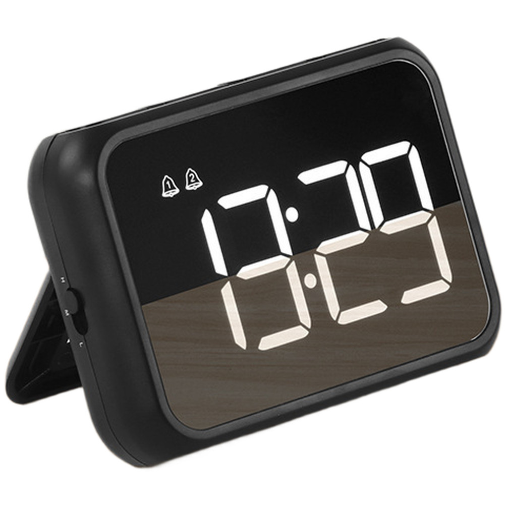 Digital LED Alarm Clock Large Display Brightness Adjustable for Bedside Desk