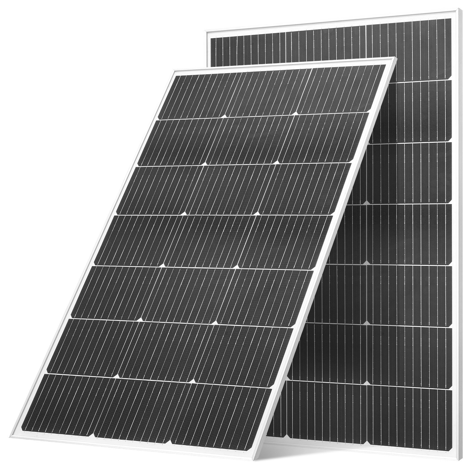 Uimoso 2PCS 100W Monocrystalline Solar Panels with MC4 Connectors &Durable Frame