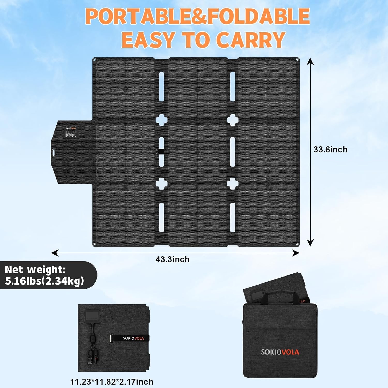 120W Solar Panel with MC-4 Connector Solar Panel for Power Station