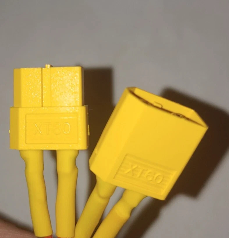 2PCS SILICON OFC Pure Copper 10AWG XT60 FEMALE TO MALE 1 Ft EXTENSION CABLE USA