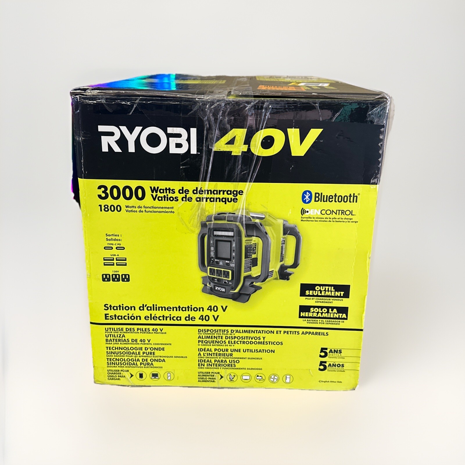 40V1800-Watt Portable Battery Power Station Generator and4-Port Charger (Tool)