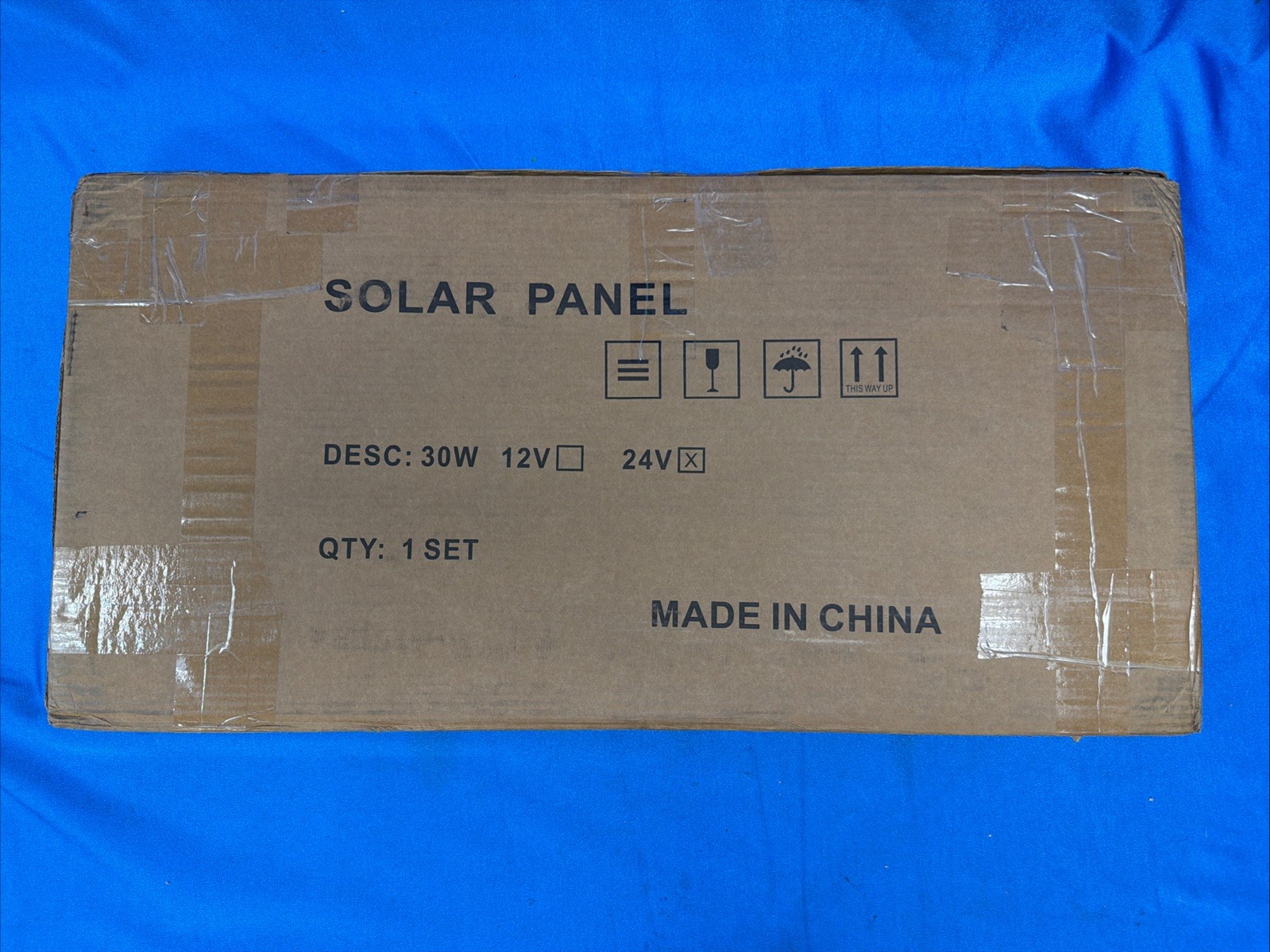 ALEKO 30W Monocrystalline Solar Panel 24V Output w/ Mounting Hardware New