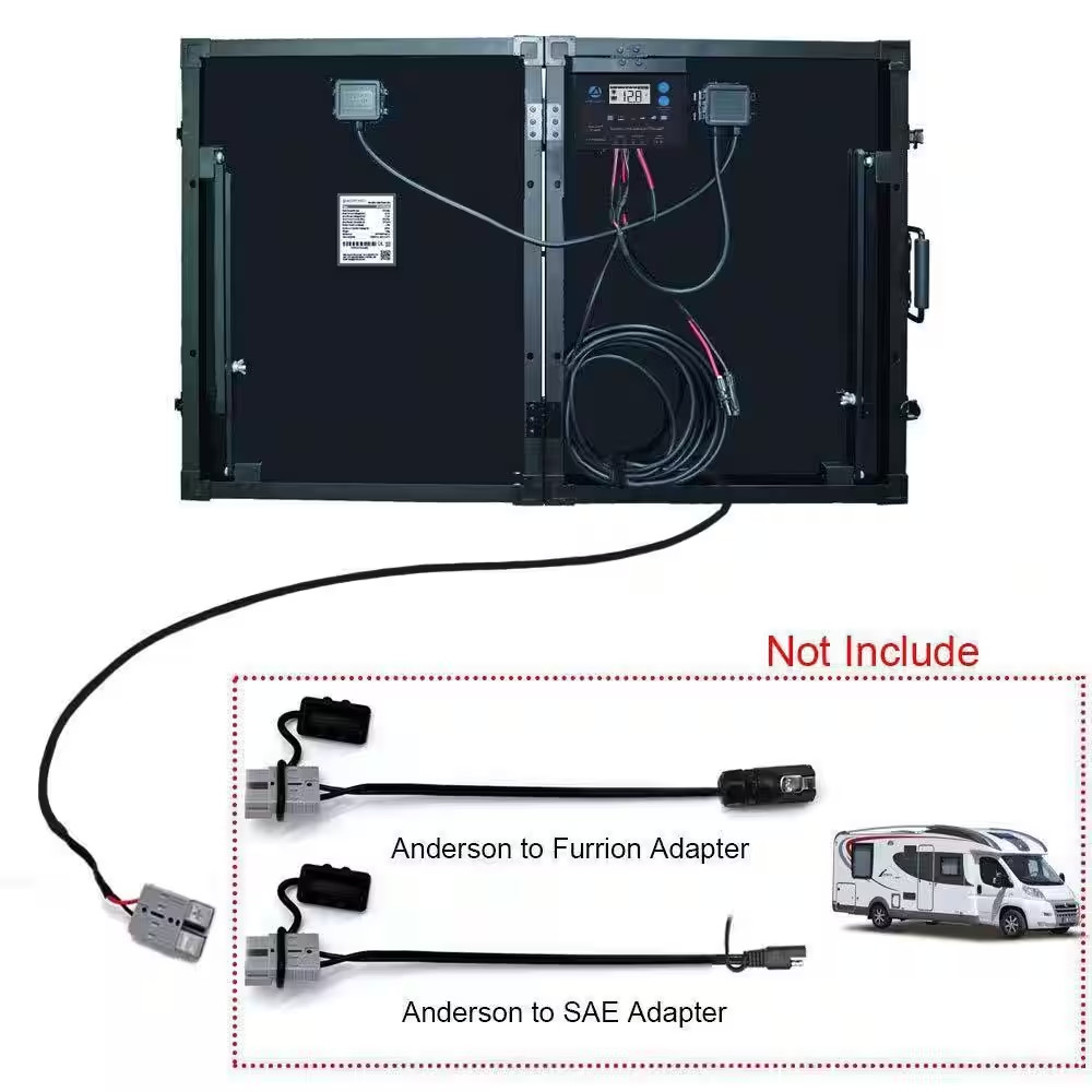 100-Watt Portable Briefcase Offgrid Solar Panel Kit with Proteusx 20-Amp Charge