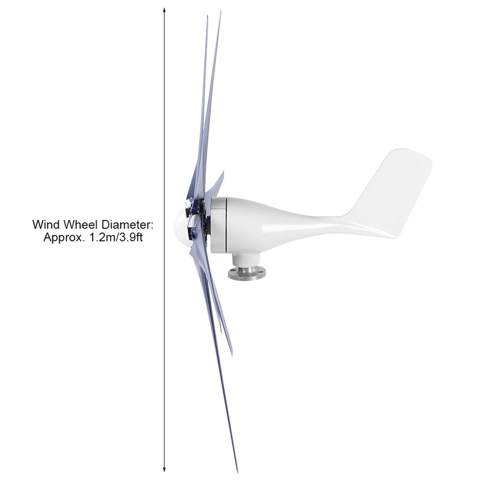 ViaGasaFamido 800W Wind Turbine Generator Kit 12V 24V 48V 6Blade Windmill System
