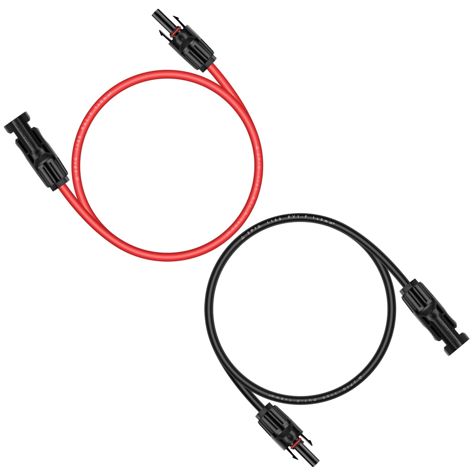 3 Feet 10AWG Solar Extension Cable with Solar Panel Female and Male Connector…